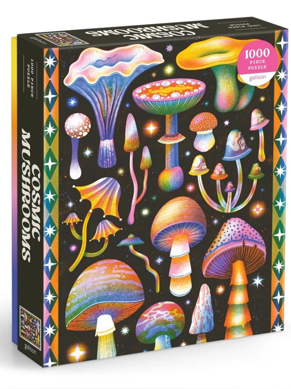 New - Galison Cosmic Mushrooms 1000 Piece Puzzle Colorful Artwork NWT